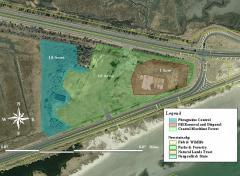 Image of Site map of proposed habitat restoration inside Malibu Beach WMA.
