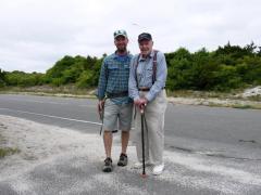 Image of Ben Wurst and Pete McLain (right) at Island Beach State Park in summer of 2012. Pete is responsible for the initial response and recovery of ospreys in New Jersey. 