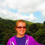 Standing on one of Costa Rica's famous hanging bridges in the pristine cloud forests of Monteverde