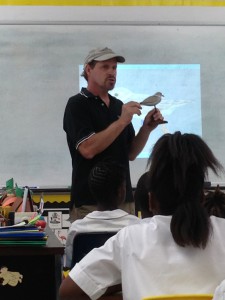 Todd Pover, CWFNJ, presenting at Amy Roberts Primary School