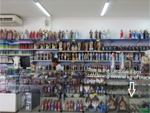 We found gunpowder in this religious goods store in the center of São Luís. The other side of the store was filled with (to my mind creepy) goods from African or Caribbean origins. Being Catholic, I have to admit that I was reluctant to photograph this store for superstitious reasons. Being Methodist and British, Humphrey Sitters had no qualms whatsoever. 