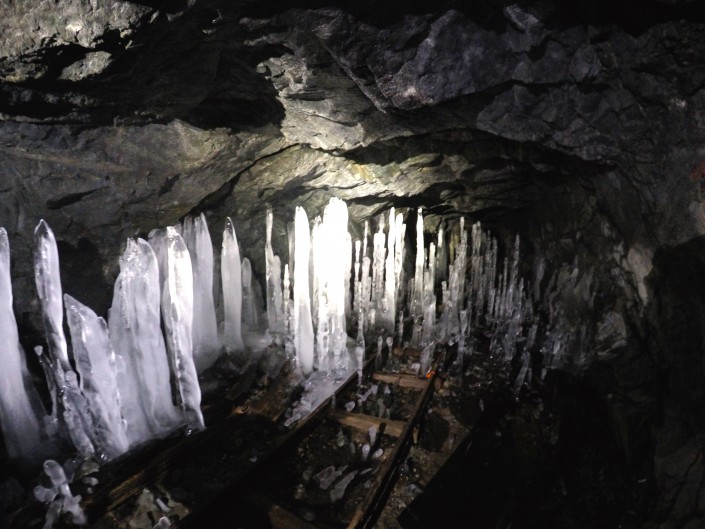 Stalagmites in Hibernia Mine (c) Stephanie Feigin