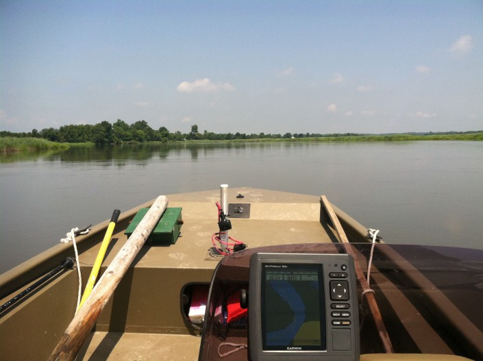 Underway during daylight hours to check-ride new field boat, and deploy an acoustic recording unit that also “listens” for Black Rail.