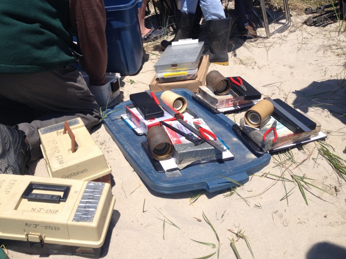 Banding team supplies. Photo by Lindsay McNamara.