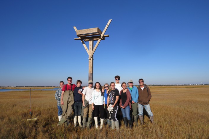 Volunteers and Students from Cape May County Technical School