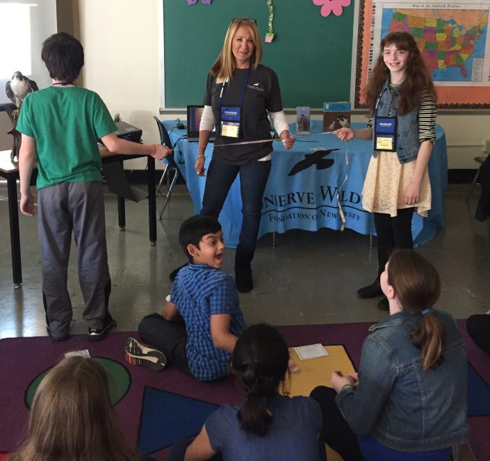 Director of Education Stephanie DAlessio with students from Memorial School in Cinnaminson, New Jersey.