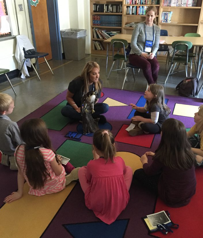 Director of Education Stephanie DAlessio with students from Memorial School in Cinnaminson, New Jersey.