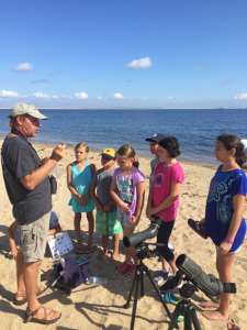 Kids met biologist and beach nesting bird manager Todd Pover. He talked about - of course - the piping plover, and issues with conserving threatened and endangered beach nesting birds.